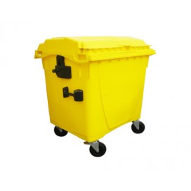 Plastový kontejner 1100 litrů - žlutý