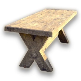 Betonový stůl Blansko 200 cm - imitace dřeva